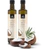 FOODIN Olio MCT 1000 ml (2 x 500 ml) in 100% olio di cocco, media chain trigliceridi (MCT), prodotto in cocco prodotto, 100% senza glutine e vegano, ideale per la dieta chetogenica