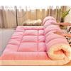 Generic Materasso giapponese king size futon da pavimento con topper in gel memory foam traspirante rosa materasso per letto matrimoniale (120 x 200 cm)