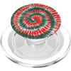Christmas Gifts & Decorations Rosso Verde Tie Dye Pattern Natale Inverno Vacanze Natalizie PopSockets PopGrip per MagSafe