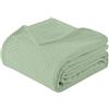 IlGruppone Copriletto Nido D'ape 100% Cotone Tinta Unita Singolo Piazza Mezza Matrimoniale Prodotto Italiano Waffle Leggera Letto Divano Elegante - Bianco - Singola175x280Cm (Verde salvia, Singola175x280Cm)