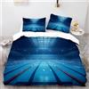 PUOJIEAT Copripiumino Singolo Piscina, Morbida Microfibra Biancheria da Letto Piscina Copripiumini 135x200 con 1 Federe 50x80 cm 3D Copripiumina Set q3431
