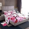 Homewish Set di lenzuola per letto singolo, motivo floreale rosa, rustico, fiori di ciliegio, per bambini e adulti, motivo con farfalle e fiori, colore rosa e bianco, regalo per ragazze e donne