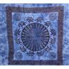 Seamar Telo Arredo Copritutto Grande Circular Elephant 210x240 cm 100% Cotone Indiano Stampato (Blu)