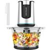 Cecotec Tritatutto elettrico ChopBeat 2000 Delhi Glass. 500 W, Trita, Taglia e Taglia Carne, Verdure e Ghiaccio, Lama a 4 Foglie in Acciaio Inox, 2 Velocità, Ciotola da 500 g