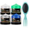 WOZUTUNT 4 pz Cera Colorante Temporanea per Capelli Cera Colorante Naturale - Unguento per Parrucchiere facile da lavare con Risultati istantanei e lunga durata (bianco/grigio/verde/blu)
