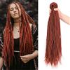 Mscat - Extension sintetiche a doppia estremità Dreadlock da 61 cm, colore rosso rame, larghezza 0,6 cm, dreadlock hippie in lana, 10 ciocche, fatte a mano, morbide, per donne e uomini