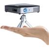 Futuzen Mini Proiettore Ricaricabile, DLP Proiettore 4K A Focale Ultra Corta Con Supporto, Proiettore Portatile WiFi Bluetooth 5.2, Correzione Trapezoidale Automatica Videoproiettore Con Android/iOS