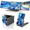 Dopesplay 2025 - Espansione schermo per laptop, 14,1 FHD 1200P IPS con triplo monitor Plug & Play, compatibile con Windows, Mac, Android, Chrome
