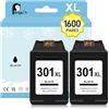 Penguin 301XL Sostituzione Cartucce per HP 301 XL Compatibile Con Envy 4500 5530 5532 Deskjet 3055 3054 2546 2545 2540 2510 2050 1510 1050 1000 1010 OfficeJet 2620 2622 4504 4630 5534 Comb Pack Nero