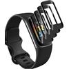Yieehhow Pellicola Protettiva per Fitbit Charge 5/6 Vetro Temperato [4 Pezzi], PMMA Film Protettivo Composito, HD/Anti-graffio, 3D Curva Protezione Schermo per Fitbit Charge 5/6