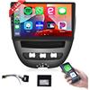Hodozzy 【8 Nucleo 4+64G】Hodozzy Carplay Autoradio per Toyota Aygo/Peugeot 107/Citroen C1 2005-2014,10 Pollici Touchcreen Stereo Auto Bluetooth Vivavoce con Android Auto/WiFi/GPS/RDS/FM/DSP