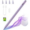 HOTLIFE Penna Touch per iPad 11 A16/10/9/8/7/6 Gen, Air 13/11/5/4/3, Pro 13/12.9/11, Mini 7/6/5 Gen 2018-2025, Penna con Rifiuto di Palmo & Inclinazione & Adsorbimento Magnetico-Viola