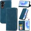 Cracedily Cover per Honor 90 Lite Case, Custodia Cover Pelle Premium Portafoglio con Porta Carte Magnetica Supporto Protezione Flip Case Custodia per Honor X50i 5G, Blu-verde