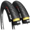 Fincci Coppia Copertoni 700 x 38c - Pieghevole Gomme bici 28 pollici con Protezione Anti-puntura da 1 mm- Pneumatici 40-622 per Urbano, Elettrica, Strada Turismo Bicicletta - Confezione da 2 Accessori