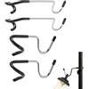 TUKEVA 4 PCS Porta Lanterne da Campeggio Forma di S Versatile Ganci per Palo della Lampada Porta Lanterna da Campeggio palo della Tenda per Lampada da Esterno,Bollitore,Campeggio, Giardino (Nero)