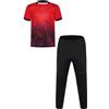 dPois Completo Sportivo Portiere di Calcio Bambino Ragazzo Tuta Sportiva da Calcio Basket Tennis Maglietta Maglia Manica Corta + Pantaloni Sportivi Goalkeeper Pants Tracksuit Rosso 11-12 anni