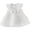 CHICCO Abito vestito neonata 18 mesi - 86 cm in voile color avorio con fiorellini - battesimo cerimonia
