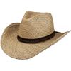 LIPODO Palmhurst Cappello da Cowboy Western Paglia Fascia in Similpelle Unisex Primavera Estate