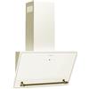 Klarstein Victoria - Cappa da Cucina Angolare, 60cm, 400m³/ora, Touchscreen, LED, Efficienza Energetica A++, Silenziosa: 52dB, Crema & Oro, Filtri al Carbone & in Alluminio, Estrazione & Ricircolo