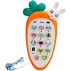 Generico BABY PHELLE | Gioche telefoniche per bambini Carrot Carrot con luci e musica | I bambini giocano e imparano il telefono falso +