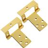 Merriway Bulk Hardware BH04894 Cranked cerniera a filo electro-brassed 50 mm x 16 mm, set da 4 pezzi