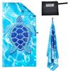 gvivej Asciugamano da Spiaggia, 1 Pz 90 x 180 cm Grande Telo da Spiaggia in Microfibra, Asciugamano da Bagno, Telo da Bagno Anti Sabbia, Morbido e Leggero per Spiaggia, Viaggio, (Tartarughe)