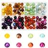 NBEADS 128 pz 8 Colori Perline di Agata A Righe Naturali, Perle di Agata Fasciate da 8 mm con Pietra Preziosa Sfusa Rotonde per Braccialetti, Collana, Orecchini, Creazione di Gioielli, Colore Misto