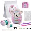 Outbit Kit per Animali All'uncinetto, set completo all'uncinetto con tutorial video passo-passo, Regali fai da te per adulti e bambini (Llama)