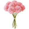 GIUSOBG Fiori di Ortensia Artificiale,12 Pezzi di Fiori di Palla di crisantemo di Seta,Bouquet Di Ortensia Finte,Ortensie Artificiali con steli,per Bouquet di Nozze,Casa,Giardino,Ufficio (Rosa)