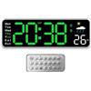 NHQZ Orologio da Parete Digitale,12 Grande Orologio Digitale con Telecomando,Multifunzionale Orologio da Parete da può Testare Le Previsioni Meteorologiche Sull'umidità