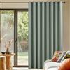 PONY DANCE Pannelli Divisori Tende Oscuranti Moderne per Soggiorno con Anelli Tenda Termica Isolante Freddo e Caldo per Camera da Letto 1 Pezzo L 300 x A 225 cm, Verde Salvia