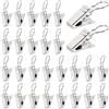 40 Clip Ganci In Acciaio Inox Per Tende | Ganci A S Per Decorazioni Casa | Ideale Per Foto, Luci, Feste - Foto 4