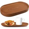 wocpvm 4 vassoi ovali, 30,5 x 6,5 x 1,5 cm, piatto da portata per tazze, decorazioni, dessert e snack, versatile per tè pomeridiano, caffè o soggiorno, accessori da cucina (ovale)
