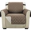 H.VERSAILTEX Copridivano Sedia Impermeabile Divano Protector Mobili Coperture su due lati per Cani/Gatti Letto con Divano Slipcovers 190 x 53cm, grigio marrone