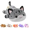 shownicer Animali di peso 0,8 kg di peluche ponderato, per adulti, bambini, 3 anni (gatto, 35 cm)