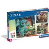 Clementoni - Puzzle per Bambini 3x48 Pezzi Supercolor, per Bambini 5+ Anni, Illustrazioni Disney Pixar, Idea Regalo, Made in Italy, 32x22 cm, 25065