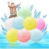 BNWRRCVKE Palloncini d'Acqua Riutilizzabili,24 Pezzi Gavettoni Riutilizzabili, Autosigillanti e Riempimento Rapido Gavettoni con Borsa a Rete, Bombe da Acqua Palloncini per Spiaggia, Piscina, Giardini
