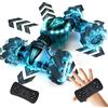 Tecnock Auto telecomandata con controllo rapido a mano, 2,4 GHz, 4 WD, rotazione a 360°, batteria ricaricabile, auto da corsa con illuminazione fredda, adatta per molti terreni, regalo per 4 - 9 +