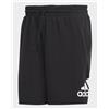 adidas Pantaloncini Shorts UOMO Adidas Nero Cotone Jersey Big Logo Single Jersey