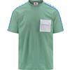 T-shirt maglia maglietta UOMO Kappa Banda 222 Verde SIDONIO Cotone Jersey