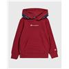 Champion Felpa Cappuccio Hoodie UOMO Champion Pullover Banda jacquard Rosso