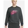nike Felpa Sportiva girocollo pullover Unisex Nike Grigio Smoke Crew Standard Issue