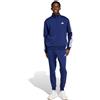 adidas Tuta Intera Completa UOMO Adidas Basic 3-Stripes Fleece Blu con tasche