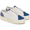 Scarpe Sneakers DONNA Superga 2740 Platform Reverse Denim Avorio Blue Viola