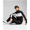 Puma Tuta Intera Completa UOMO Puma Poly Colorblock Nero Bianco con tasche