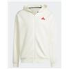 adidas Giacca Sportiva Felpa cappuccio UOMO Adidas Bianco Future Icons Badge Of Sport