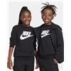 nike Felpa Sportiva girocollo pullover Ragazzi Unisex Nike Nero Club Crew Junior
