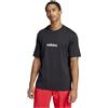 adidas T-shirt maglia maglietta UOMO Adidas Nero Linear Single Jersey Cotone