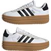 adidas Scarpe Sneakers Ragazze Donna Adidas VL Court Bold Platform Lea Bianco Nero