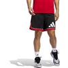 adidas Pantaloncini Shorts UOMO Adidas Basketball Badge of Sport Nero Rosso con tasche